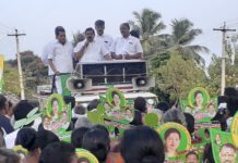 உடுமலைபேட்டை சட்டமன்ற தொகுதி அதிமுக வெற்றி வேட்பாளர் உடுமலை கே ராதாகிருஷ்ணன் புக்குளம் பொன்னேரி கோட்டமங்கலம் வரதராஜபுரம் குடிமங்கலம் உள்ளிட்ட பகுதிகளில் வாக்கு சேகரித்தார்!